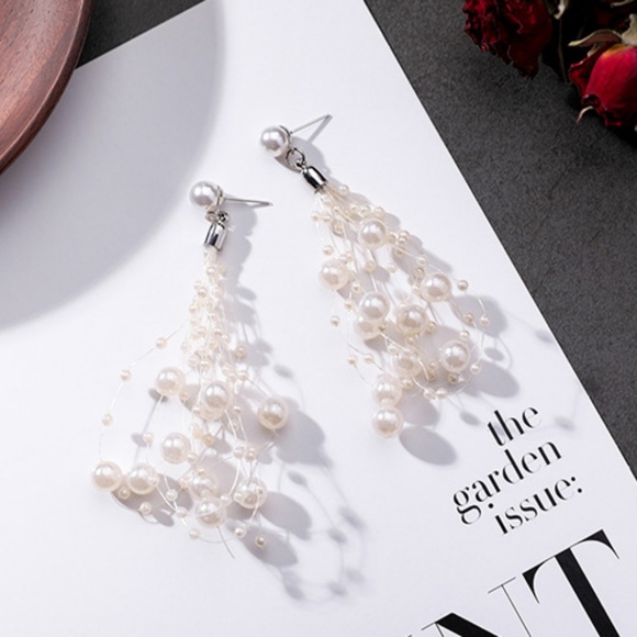 ❤️NEW UNIQUE Multi Strands Handmade Earrings - Picture 2 of 2